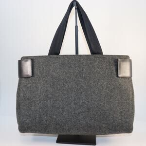 Prada Vintage Wool & Leather Tote – Made in Italy